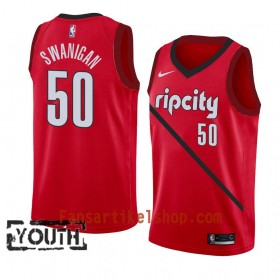Portland Trail Blazers Trikot Caleb Swanigan 50 2018-19 Nike Rot Swingman - Kinder